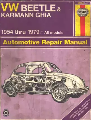 1954-1979 VW Volkswagen Beetle, Karmann Ghia repair manual Preview image 1