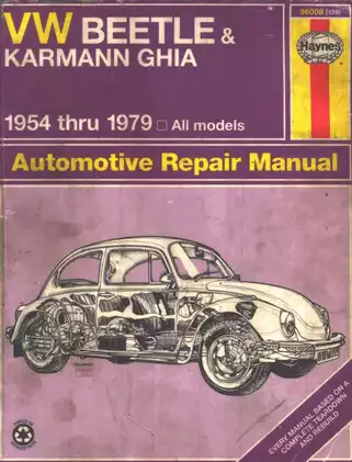 Volkswagen Beetle and Karmann Ghia Automotive Repair Manual (1954-1979)