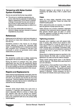 2004-2013 Triumph Rocket III service repair manual Preview image 5