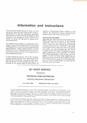 Comprehensive Shop Manual for David Brown Tractors Models 885, 995, 1210, 1212, 1410, 1412 Preview image 2