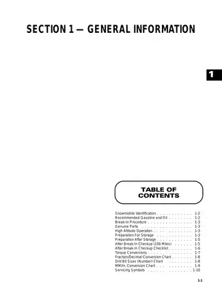2000 Arctic Cat Snowmobile Service Manual - Volume I Preview image 5