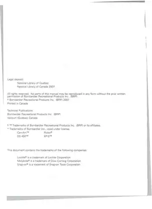 Can-Am DS 450™ Service Manual (2008) - Comprehensive Guide for Maintenance and Repairs Preview image 4