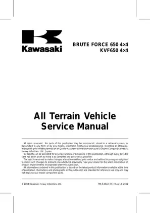 Kawasaki Brute Force 650 4x4 Service Manual - Complete Repair Guide Preview image 5