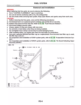 2002-2003 Nissan Maxima Accelerator Control, Fuel & Exhaust Systems manual Preview image 4