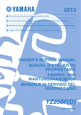 2013 Yamaha YZ250F(D) Owner's Service Manual (P/N 17D-28199-33-E0) – preview page 1