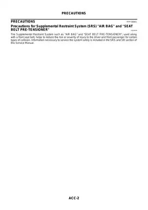 2001-2012 Nissan Urvan E25 light commercial van Accelerator Control System manual Preview image 2