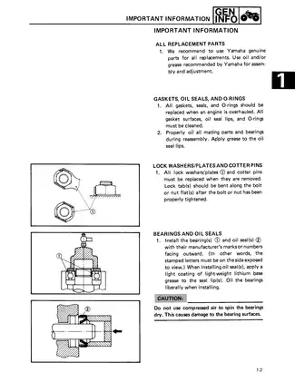 1985-1988 Yamaha Badger 80 (YFM80) ATV service manual Preview image 5