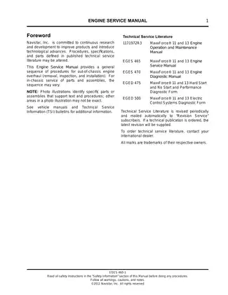 MaxxForce® 11 & 13 Diesel Engine Service Manual - Comprehensive Guide for Troubleshooting and Repair Preview image 5