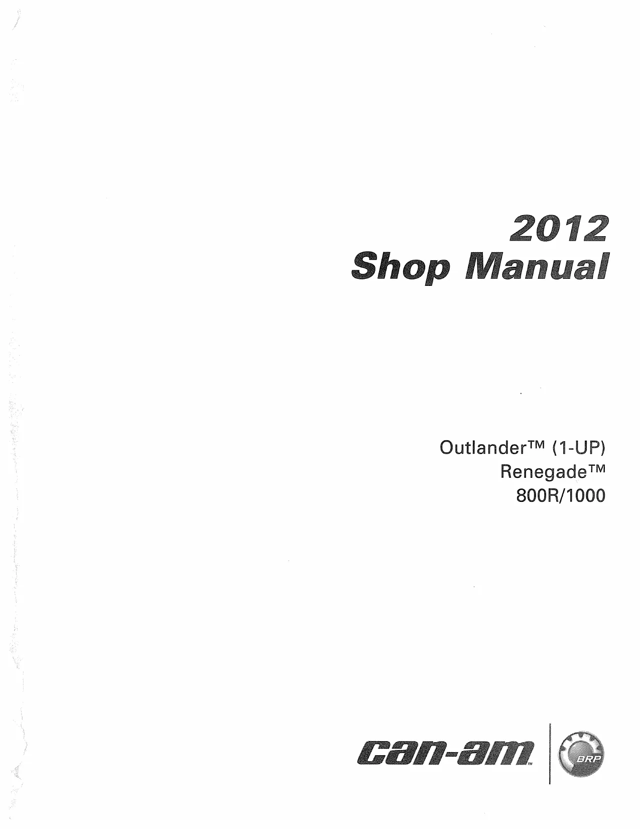 2012 Can-Am Outlander/Renegade 800/1000 Series Service Manual Preview image 3