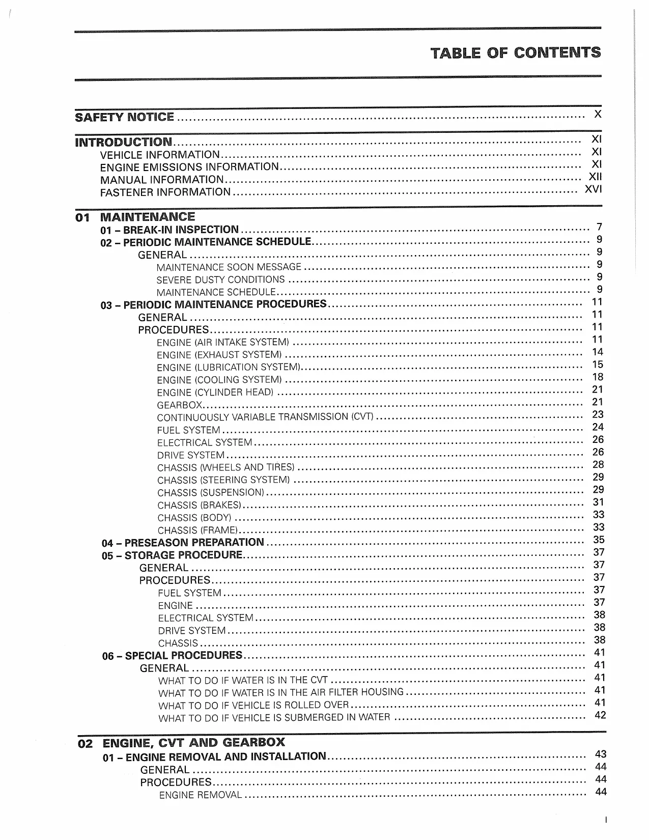 2012 Can-Am Outlander/Renegade 800/1000 Series Service Manual Preview image 4