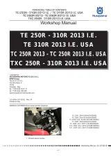 2013 Husqvarna TE 250R / TE 310R / TC 250R / TXC 250R Workshop Manual – preview page 3