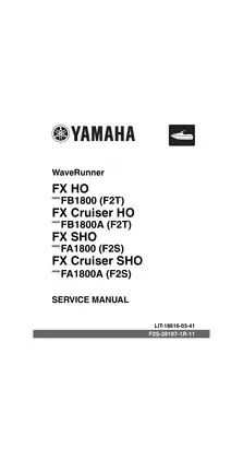 2008-2011 Yamaha Waverunner FX 1800 service manual Preview image 1