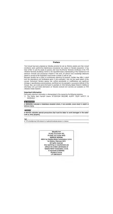 Yamaha WaveRunner FX Series Service Manual (2012) Preview image 2