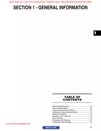 Comprehensive 2008 Arctic Cat UTV Service Manual Preview image 3