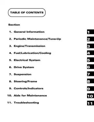 Comprehensive ATV Service Manual for 250cc to 500cc Models