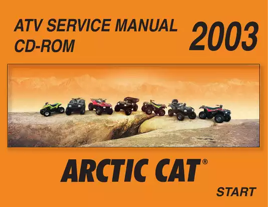 2003 Arctic Cat™ 250, 300, 400, 500 ATV, 2x4, 4x4 service manual Preview image 1