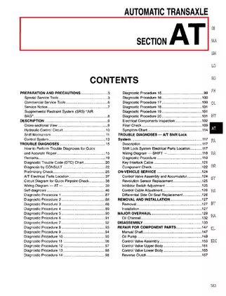 1996 Nissan Maxima A32 series manual Preview image 1