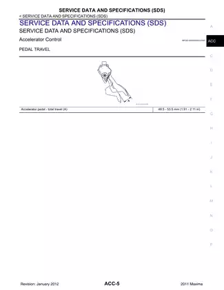 2011 Nissan Maxima A35 series Accelerator Control System manual Preview image 5