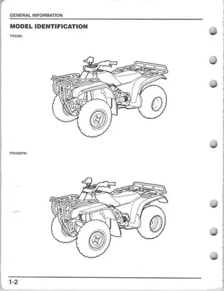 Honda TRX300FW Service Manual - Comprehensive Vehicle Repair Guide Preview image 5