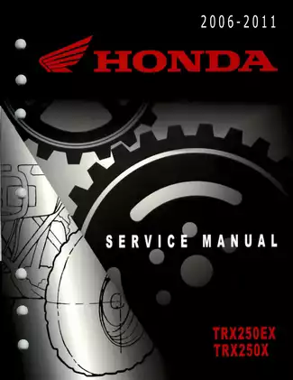 2006-2011 Honda Sportrax TRX 250, 250X, 250EX, TRX250EX, TRX250X service manual Preview image 1
