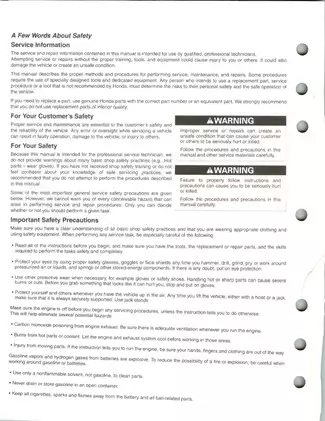 Honda TRX250EX Service Manual - Comprehensive Repair Guide Preview image 2