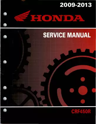 2009-2013 Honda CRF450R service manual Preview image 1