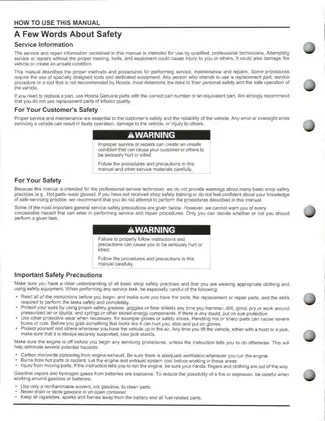 Comprehensive Service Manual for Honda CRF450R (2009-2013) Preview image 2
