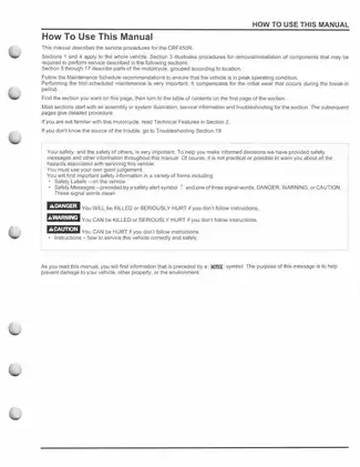 Comprehensive Service Manual for Honda CRF450R (2009-2013) Preview image 3