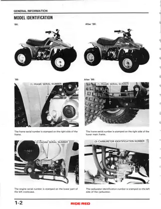 Honda TRX Fourtrax S6 Service Manual (1986 and After) Preview image 4