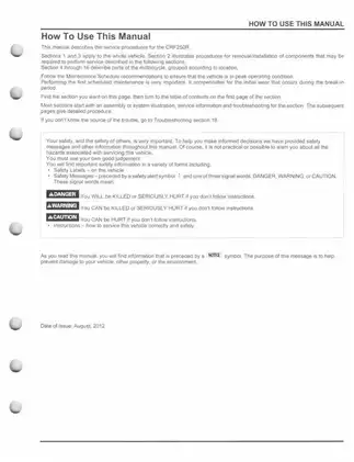 2010-2013 Honda CRF250R Service Manual Preview image 3