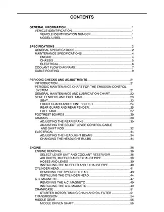 2003-2006 Yamaha Kodiak 450, YFM450 ATV service manual Preview image 4