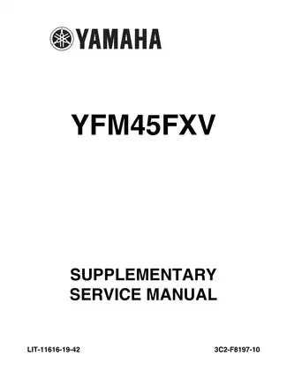 2006-2010 Yamaha Wolverine 450, YFM450 ATV service manual Preview image 1