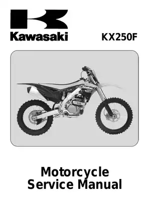 2013 Kawasaki KX250F, KX250ZD service manual Preview image 1